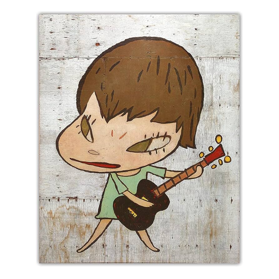 奈良美智 guitar girl ポスター Amazon.co.jp: Yoshitomo Nara 奈良美智絵画《ギター 少女